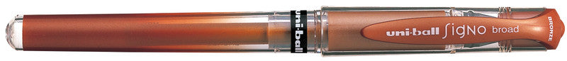 Uni-Ball Signo Gelschreiber – bronze metallic, 0,6 mm, dokumentenecht, wasserfest, für dunkles Papier, Kappe