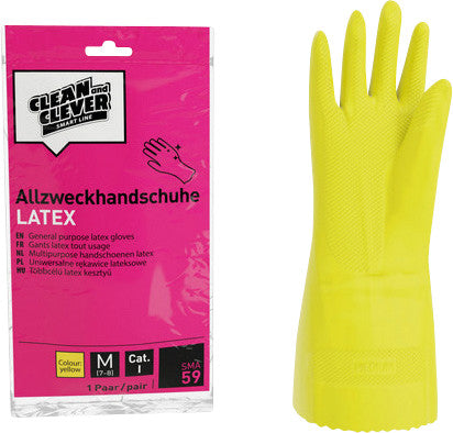 Clean and clever Einmalhandschuhe – Latex, Gelb