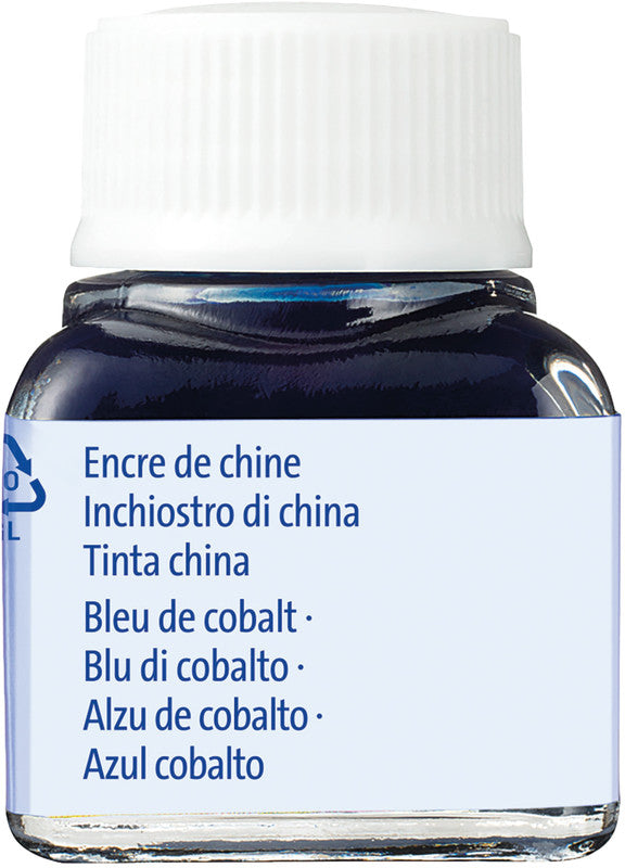 Pelikan Tusche – Kobaltblau, 10 ml, für Reissfeder, Zeichenfeder & Pinsel