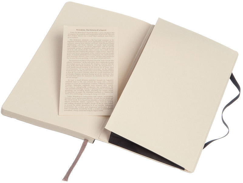 Moleskine Notizbuch, 130 × 210 mm, punktkariert, Leimbindung, Softcover, 192 Seiten, 70 g/m² – schwarz