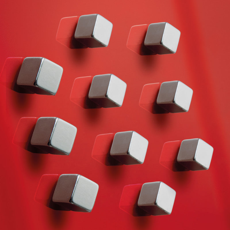 Sigel Magnetwürfel – Silber – 10 × 10 × 10 mm, 10 Stück, Stahl