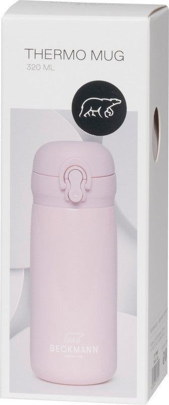 Beckmann Trinkflasche – 3,2 dl – Edelstahl, isoliert, Schraubverschluss – Pink