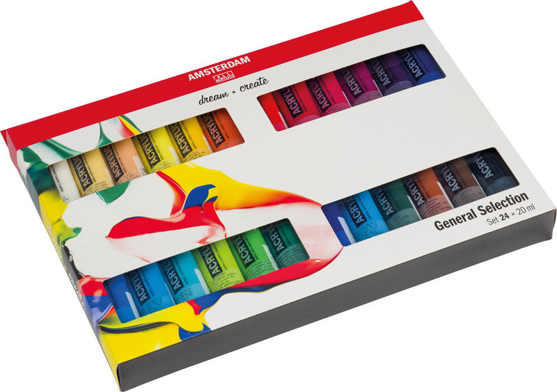 Royal Talens Amsterdam – Acryl Standard – Acrylset – 24 Farben, 24 × 20 ml
