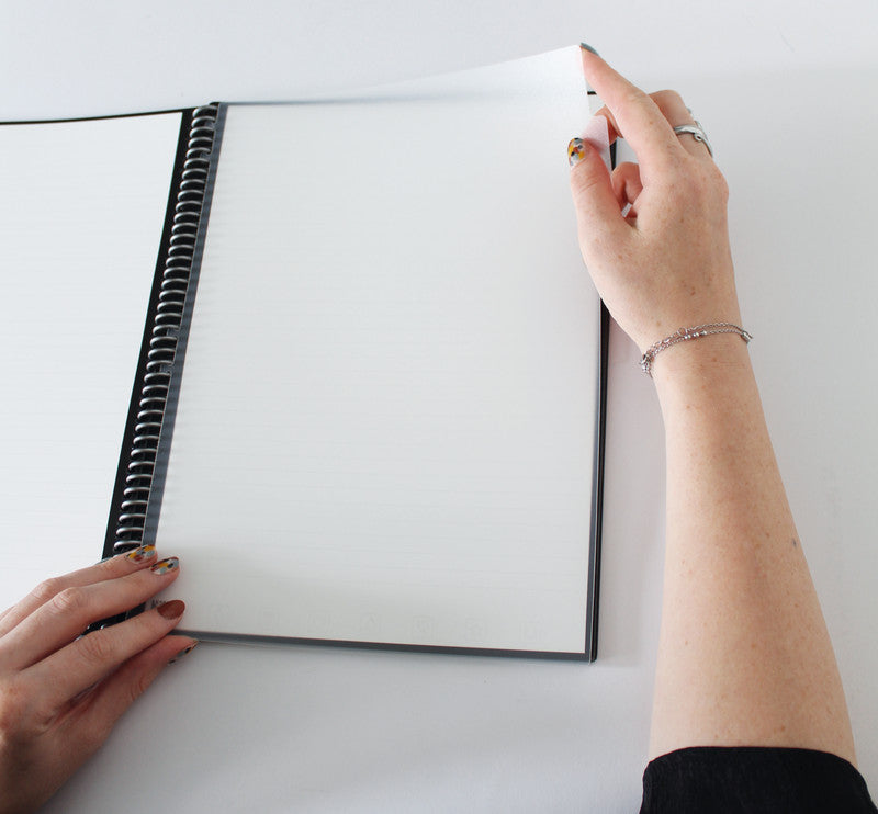 Rocketbook Spiralbuch, A5, liniert, 70 Seiten – schwarz, für ROCKETBOOK App