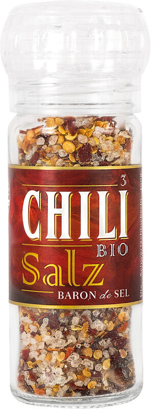 Baron de sel Bio-Gewürzmischung Chili-Salz in Mühle – 75 g