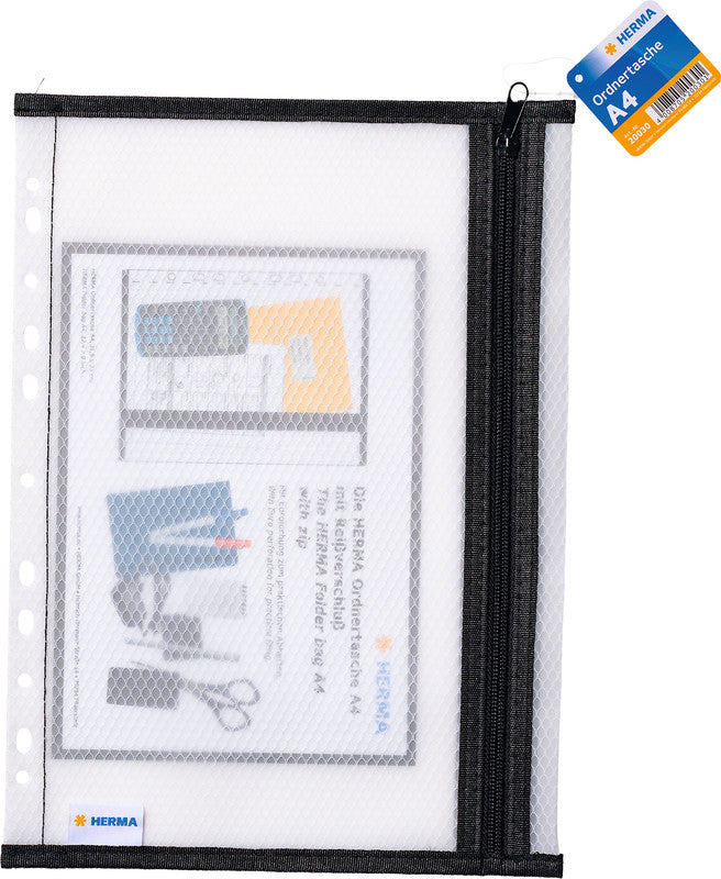HERMA Sichtmappe A4 – transparent, Kunststoff, glänzend, 180 µm