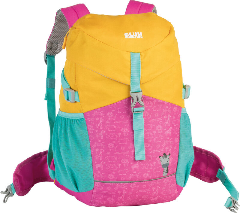 Glühwürmchen Kindergartenrucksack Mika – 12 l, mit Namensschild, Polyester – Zebra, 260 × 370 × 190 mm