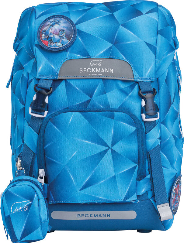 Beckmann Classic Schulrucksack 1st – Blue Lightning – 22 l – aus recycelten PET-Flaschen