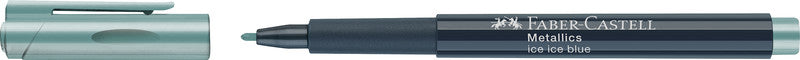 Faber-Castell Non-Permanent-Marker Metallic – Rundspitze 1,5 mm – ice ice blue – trocken abwischbar