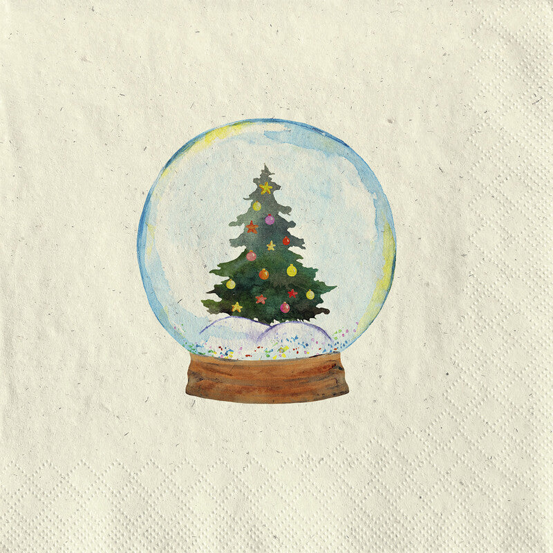 Fasana Servietten Magic Snow Globe – 33 × 33 cm – 2-lagig, Tissue – 20 Stk., FSC