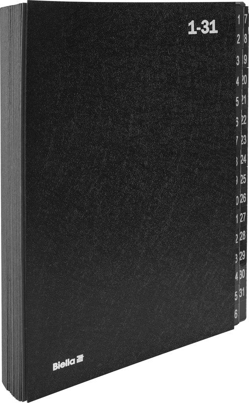 Biella Sammelmappe für A4, Karton, Schwarz