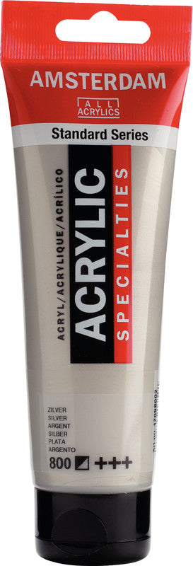 Royal Talens Amsterdam – Acrylic Standard – Acrylfarbe – Silber, 120 ml