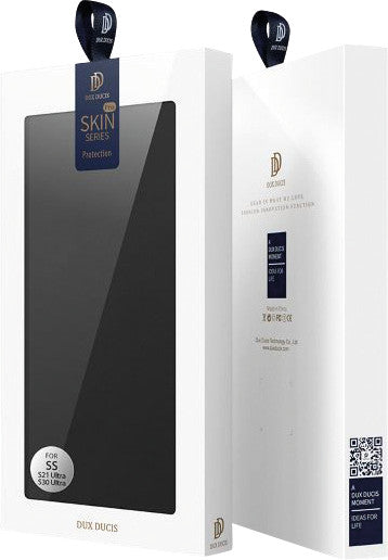 Dux Ducis Booklet-Hülle – für Samsung Galaxy S21 Ultra – schwarz – mit Kartenfach, Magnetverschluss