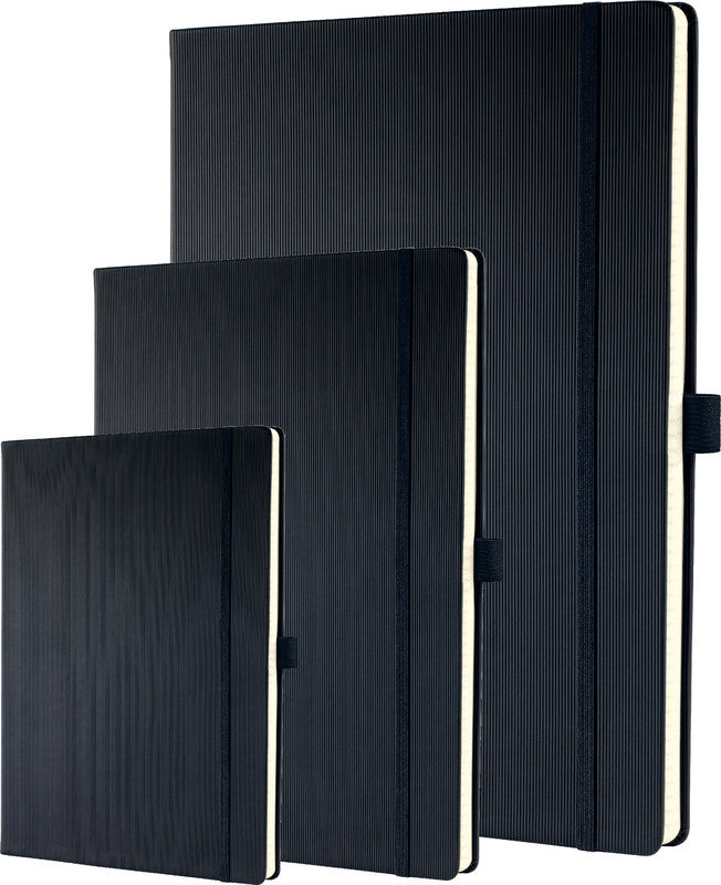 Sigel Notizbuch Conceptum, 180 × 240 mm, kariert, 194 Seiten – schwarz