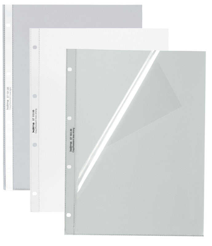 Kolma Sichtmappe A4 – 100 Hüllen, transparent, Kunststoff, glänzend, 100 µm