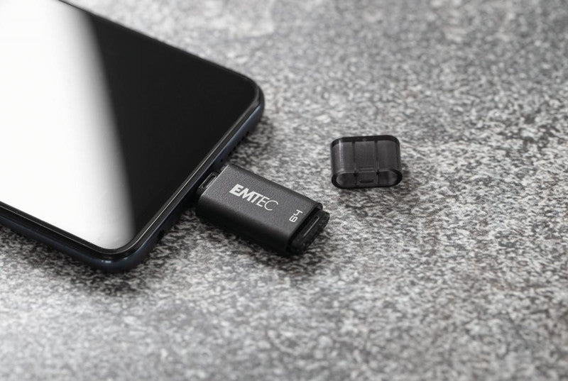 Emtec D400 USB-Stick – 64 GB, USB 3.2, recyclingfähig