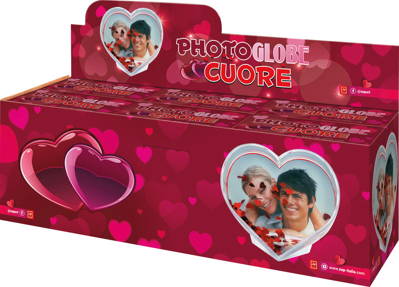 ZEP Fotokugel Cuore (Herzform), transparent, Kunststoff, 10 × 9 × 5 cm