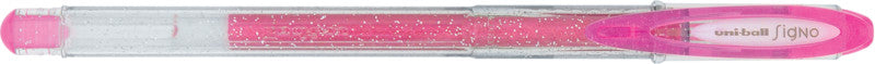 Uni-Ball Signo Sparkling Gelschreiber – pink, 0,7 mm, für dunkles Papier, Kappe