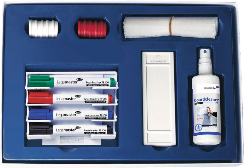 Legamaster Starter-Kit – inkl. 4 Marker, Wischer, Reiniger – für Whiteboards