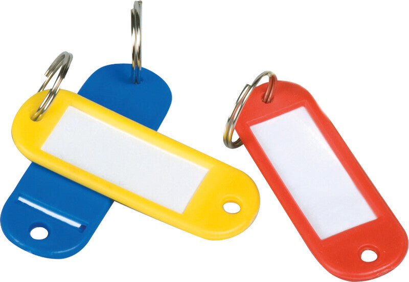 Q-connect Schlüsselschild – assortiert, Beschriftungsfeld 34 × 14 mm, 6 Stk., Kunststoff, B 21 × H 54 mm