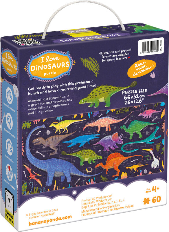 Banana panda I love Dinosaurs – Logikspiel, 1 Spieler, ab 4 Jahren