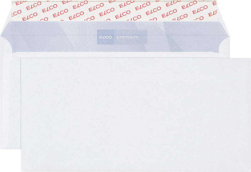Elco Couvert C5/6, ohne Fenster, selbstklebend, hochweiss, 100 g/m², mit Innendruck – 500 Stk.