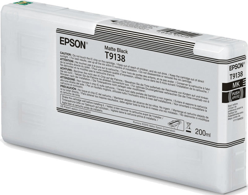 Epson Tintenpatrone T9138, Schwarz, 200 ml