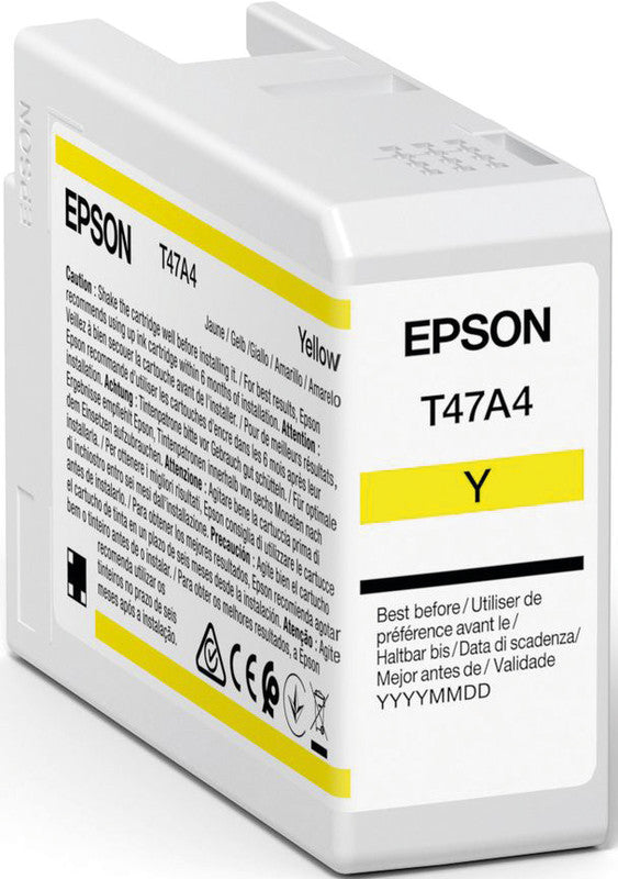 Epson Tintenpatrone T47A4, Gelb, 50 ml – für Inkjetdrucker/Multifunktionsgeräte
