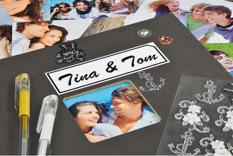 Hama Fotoalbum – für 240 × 170 mm, schwarz, mit Pergaminzwischenblättern, Papier