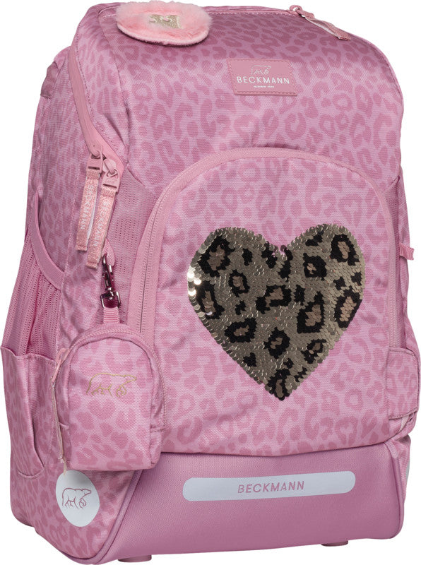 Beckmann Schulrucksack Active Air Flx – Furry, mit Wendepailletten – 26×39×22 cm