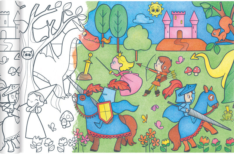 Avenue mandarine Graffy Roll Ausmalrolle, Papier, 35 × 500 cm, weiss