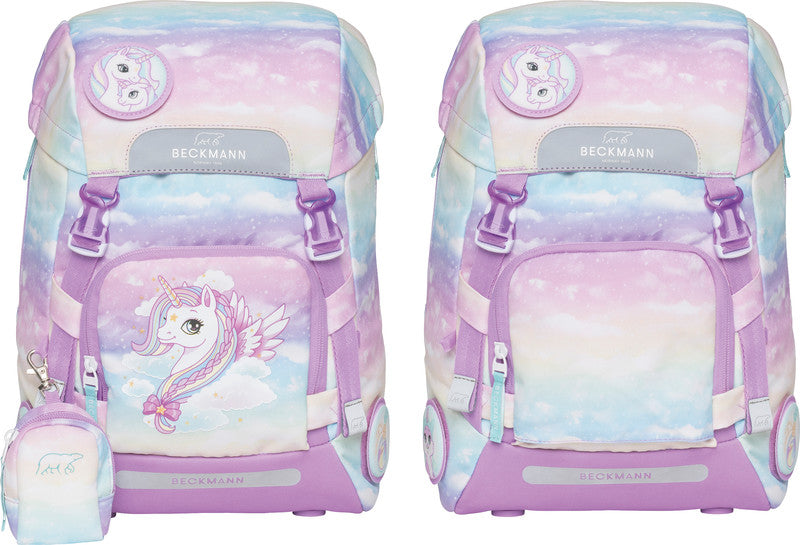 Beckmann Schulrucksack Classic – Unicorn – 24,0×37,0×25,0 cm – Recycelte Materialien