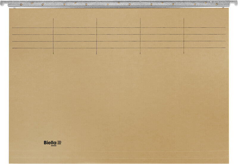 Biella Hängeordner für A4 – Karton, Olivgrün, 320 × 260 mm, mit Vordruck