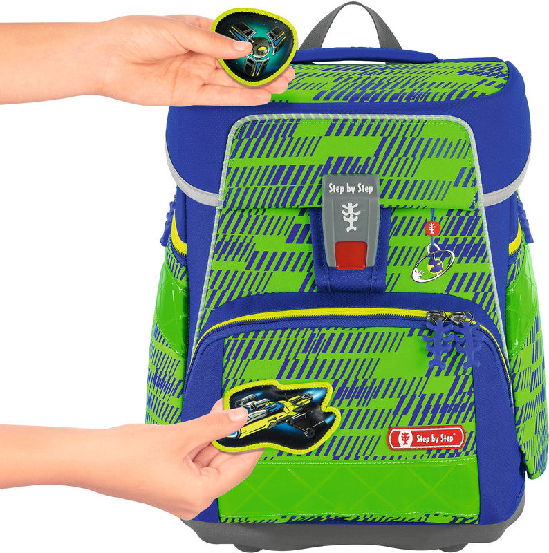 Step by Step Schulrucksack-Set Space Neon – 5-teilig – Star Catcher Juno – recycelter Bestandteil
