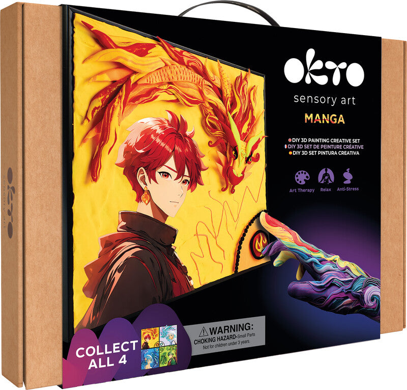 Okto Sensory Art – Modelliermasse-Set Air Clay 3D Painting Manga – ab 10 Jahren – 290 × 290 mm