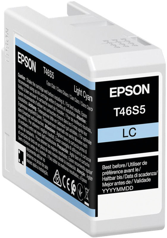Epson Tintenpatrone T46S5, cyan, 25 ml – für Tintenstrahldrucker/Multifunktionsgeräte