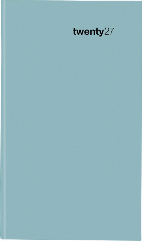 Biella Luzern Agenda – 1 Monat/2 Seiten, geheftet, 8,7 × 15,3 cm, 15 Monate Okt–Dez, salbeigrün, FSC