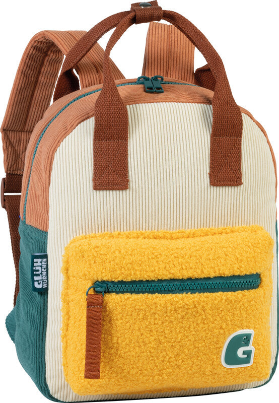 Glühwürmchen Kindergartenrucksack Elena – 7 l, mit Namensschild, Polyester – Gelb/Braun, 240 × 300 × 100 mm