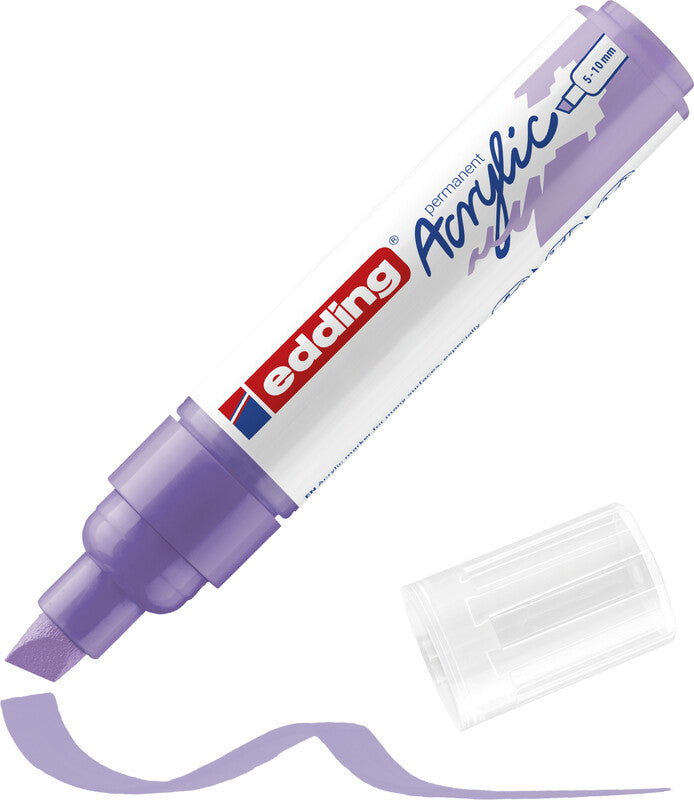 Edding 5000 Acrylmarker – Keilspitze 5–10 mm – Hell Lavendel – für Leinwand, Holz und Terrakotta