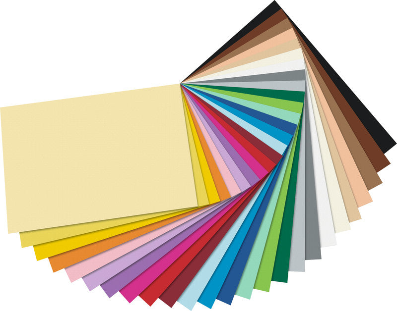 Folia Tonpapierblock – 240 × 340 mm – 130 g/m² – sortiert – 50 Blatt