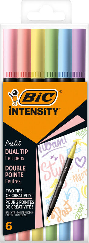 BIC Filzstifte Intensity DualTip, 6 Farben