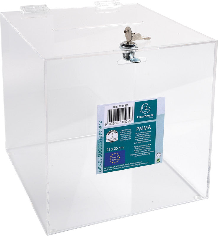 Exacompta Spardose – Transparent – Polymethylmethacrylat