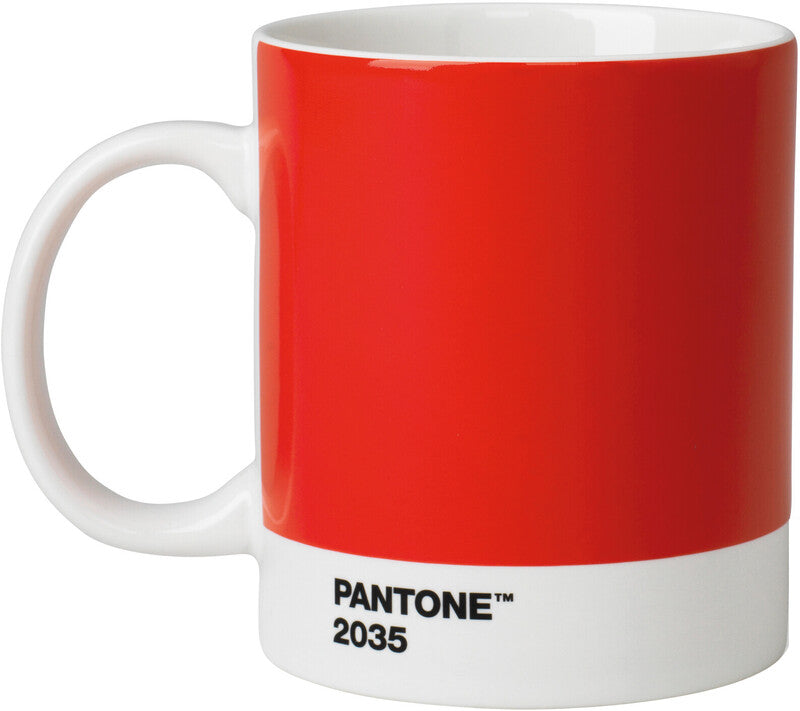 Pantone by Copenhagen Tasse – 375 ml, Ø 8,5 cm, H 12,4 cm, Feines Porzellan, Rot