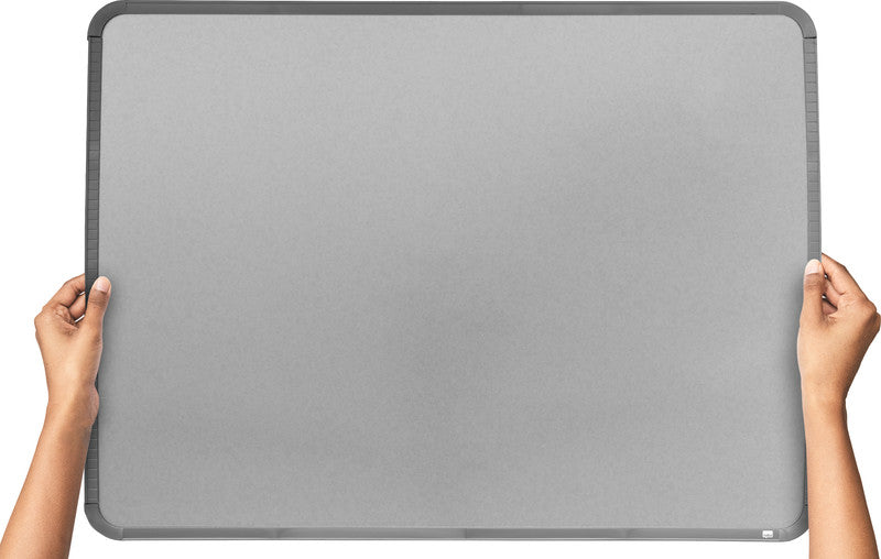 Nobo Whiteboard – 58 × 43 cm, magnetisch, Kunststoffrahmen, silber, Wandmontage