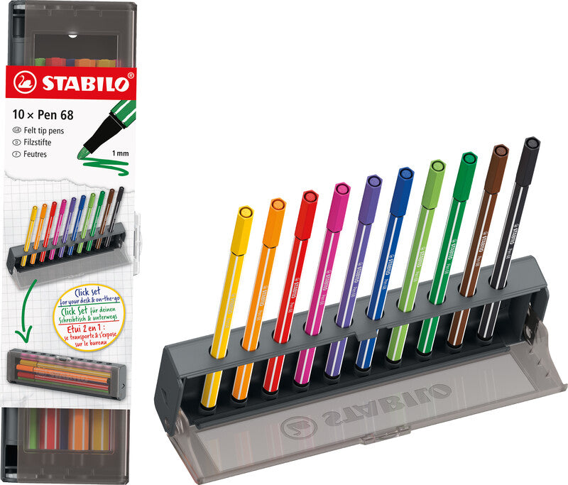 STABILO Filzstifte, Strichbreite 1 mm, 10 Farben