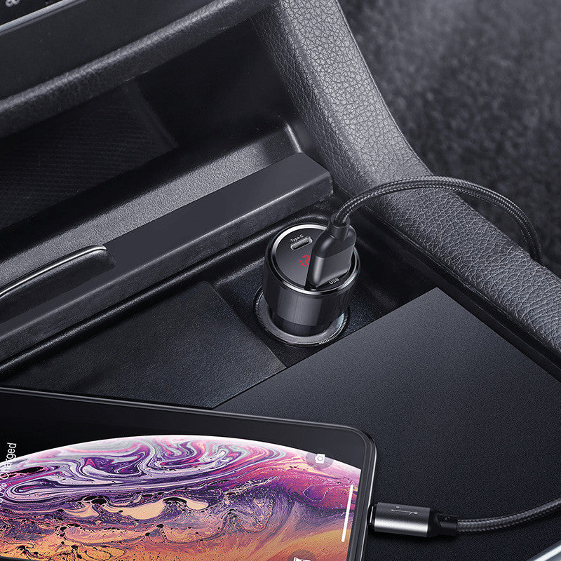 Baseus KFZ-Ladegerät – 45 W, 1× USB-C + 1× USB-A – für Fahrzeuge mit 12–24 V Zigarettenanzünder