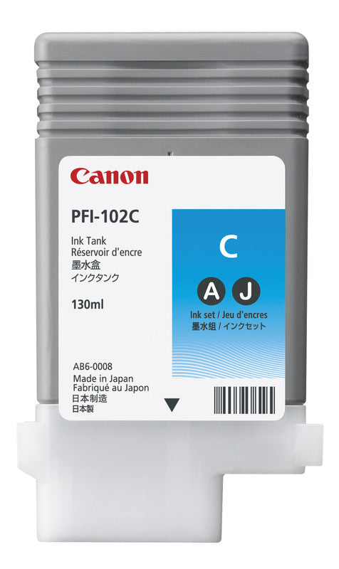 Canon Tintenpatrone PFI102C, cyan – für PFI-102-Serie