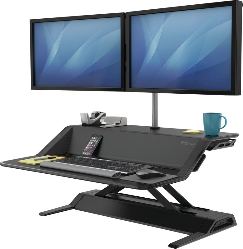 Fellowes Lotus – Tischhalterung, 15,8 kg, stufenlos höhenverstellbar, schwarz