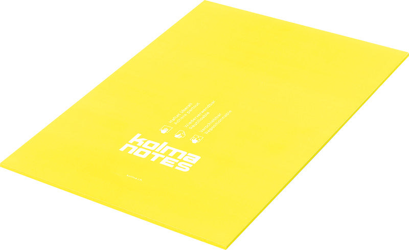 Kolma Haftnotizen – 210×297 mm – Neongelb, 50 Blatt, elektrostatisch, Kunststoff, recyclingfähig