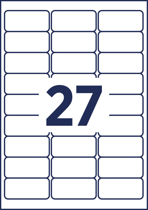 Avery Namens-Etiketten, 64 mm × 30 mm, weiss, Textil, selbstklebend, 540 Etiketten